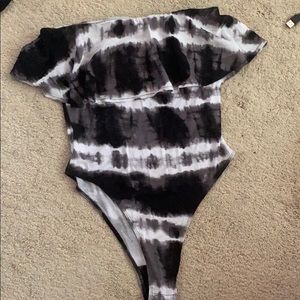 Black and white bodysuit